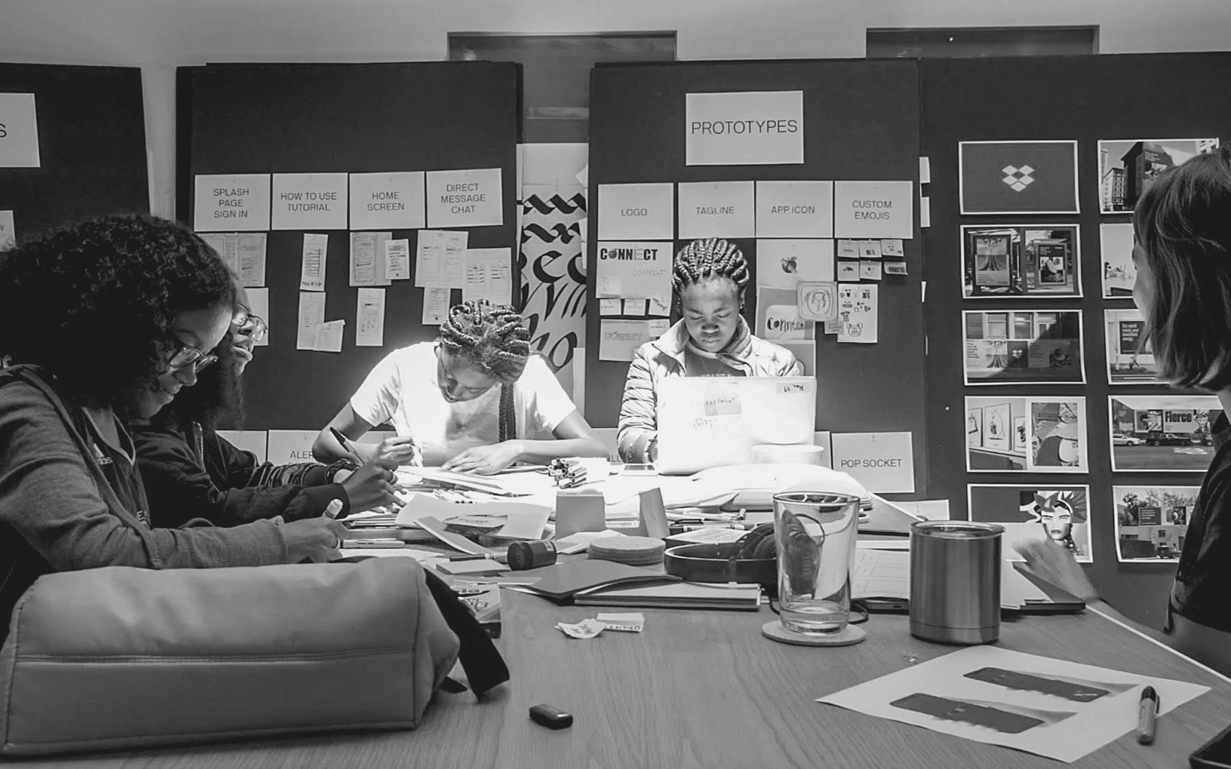 Students at a designathon at COLLINS, San Francisco